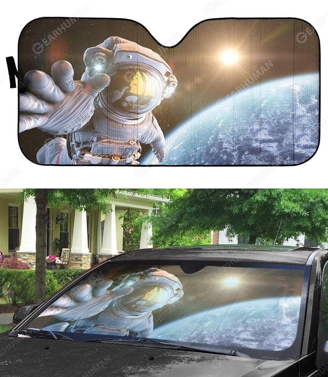 Gearhumans Custom Car Auto Sunshade Astronaut HD-AT0391919-SS 3D Apparel 