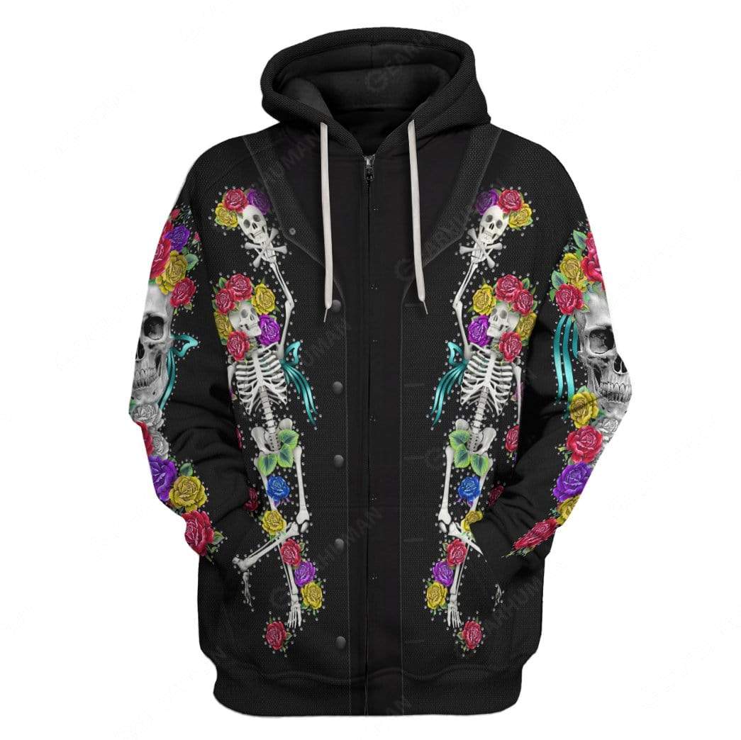 Gearhumans Custom Jerry Garcia Apparel H18907 3D Apparel Zip Hoodie S 