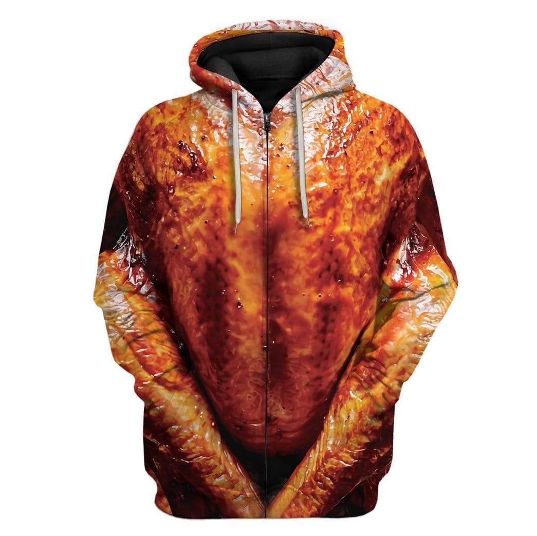 Gearhumans Custom Turkey Apparel HD-AT17101917 3D Apparel Zip Hoodie S 