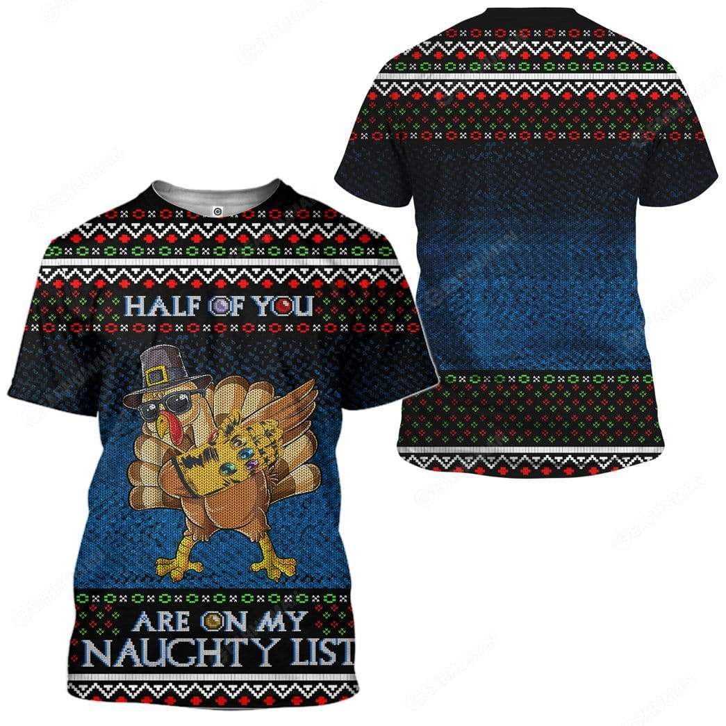 Gearhumans Custom Ugly Naughty Turkey Apparel HD-TA18101901 3D Apparel 