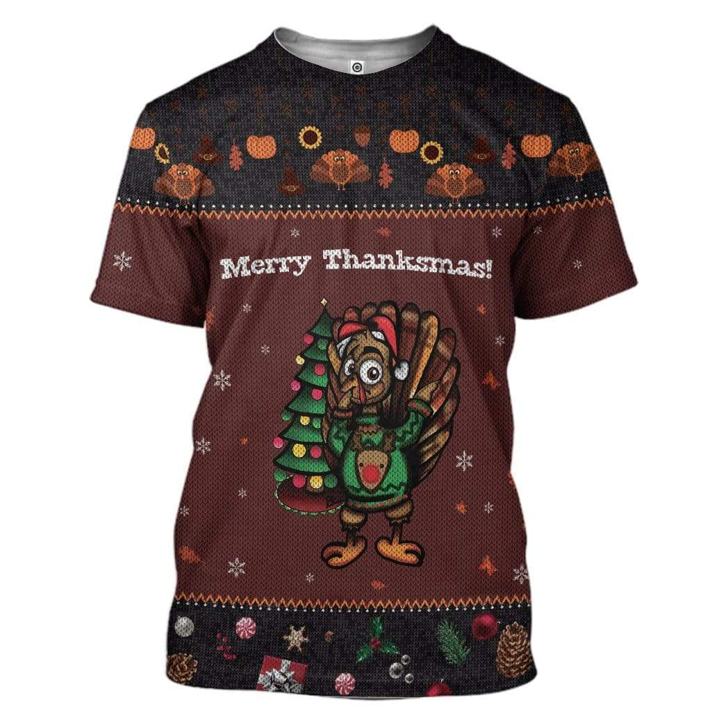 Gearhumans Custom Ugly Turkey Apparel HD-DT18101907 3D Apparel T-Shirt S 