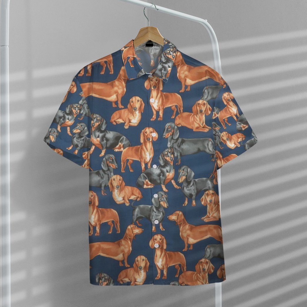 Gearhumans Dachshunds Dogs 3D Custom Hawaii Shirt GO10052113 Hawai Shirt 