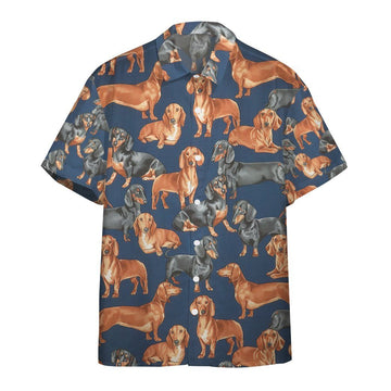 Gearhumans Dachshunds Dogs 3D Custom Hawaii Shirt