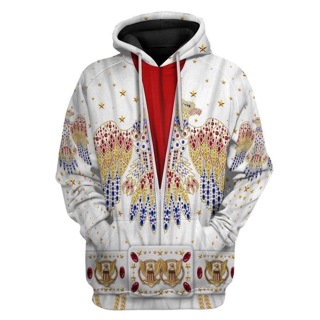 Gearhumans Elvis Presley Suit Custom Tshirt - Hoodies Apparel H11063 3D Apparel Hoodie S 