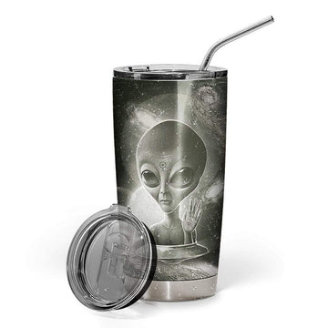 Gearhumans 3D Alien Custom Design Vacuum Insulated Tumbler