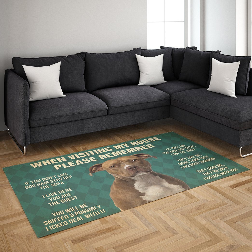 Gearhumans Gearhuman 3D American Staffordshire Terrier Dog Carpet GV240320 Square Carpet
