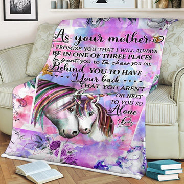 Gearhumans 3D Baby Unicorn As Your Mother blanket