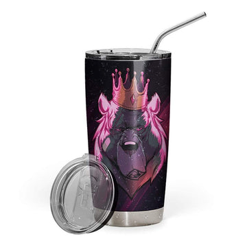 Gearhumans 3D Bear King Custom Name Design Vacuum Insulated Tumbler