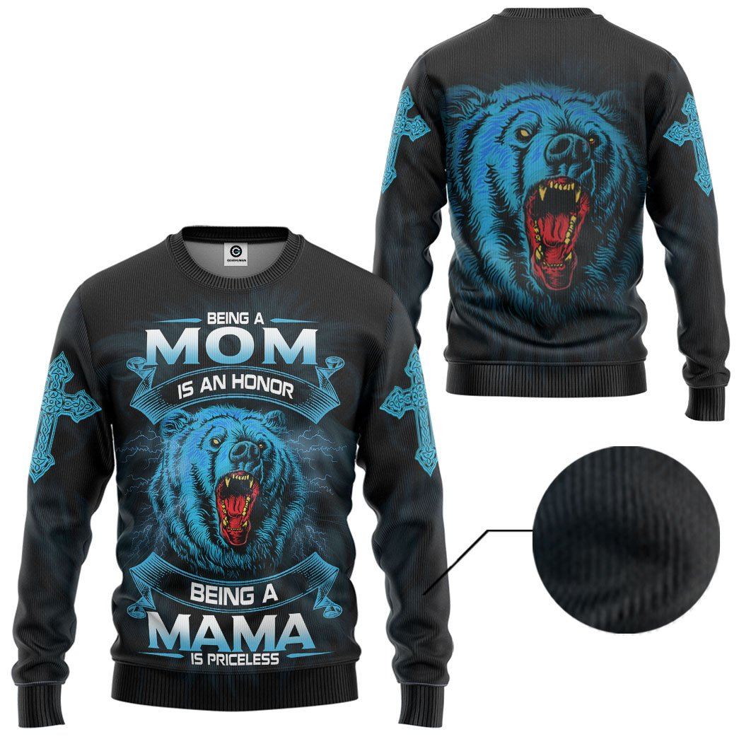 Gearhumans Gearhuman 3D Being A Mom Is An Honor Mothers Day Gift Custom Tshirt Hoodie Apparel GW26037 3D Apparel