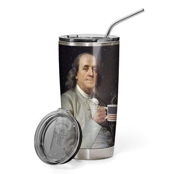 Gearhumans 3D Ben Drinkin Coffee Custom Design Vacuum Insulated Tumbler