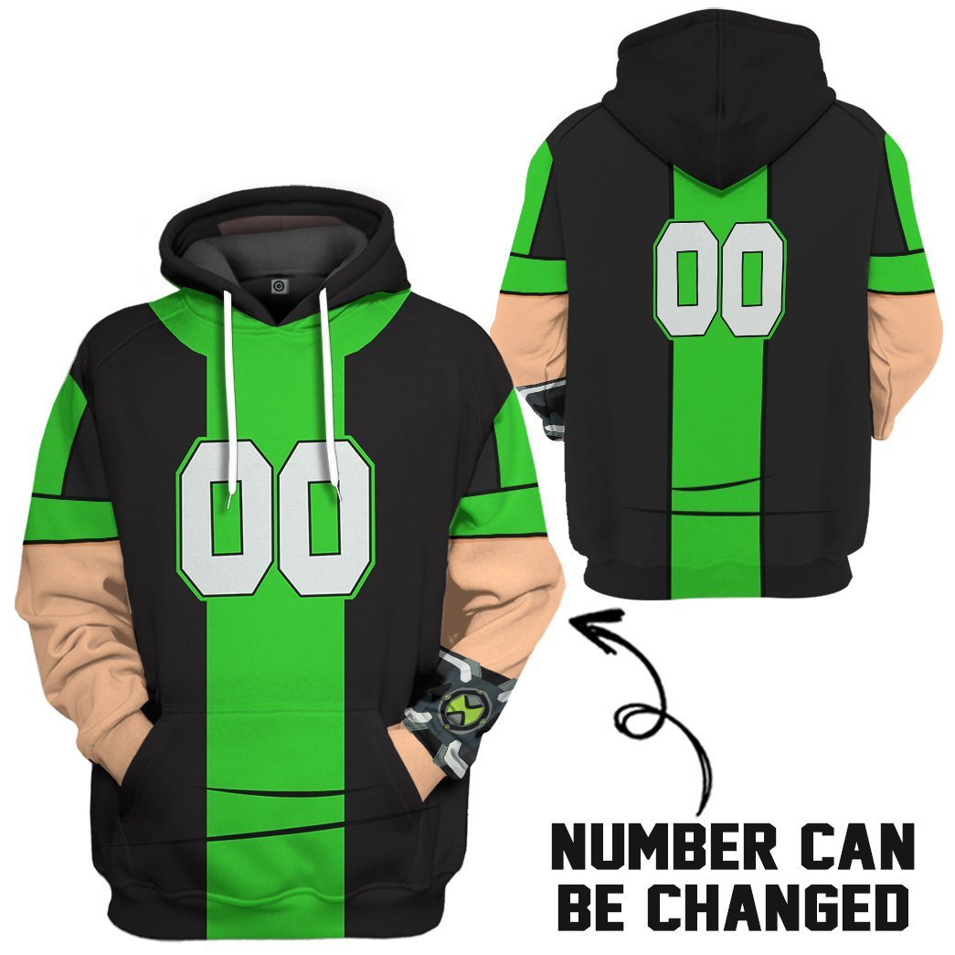 Gearhumans 3D Ben Ten Omniverse Outfit Custom Number Tshirt Hoodie App