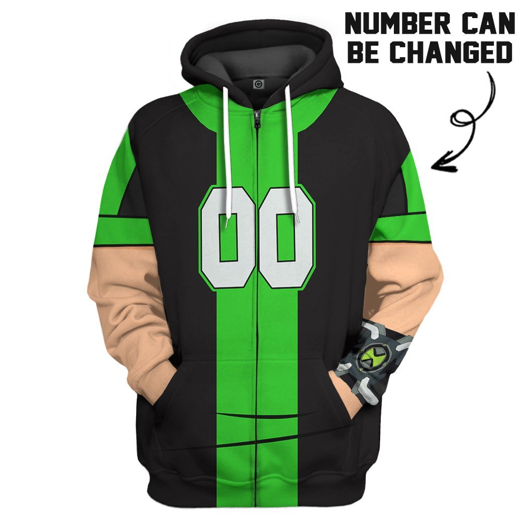 Gearhumans 3D Ben Ten Omniverse Outfit Custom Number Tshirt Hoodie App