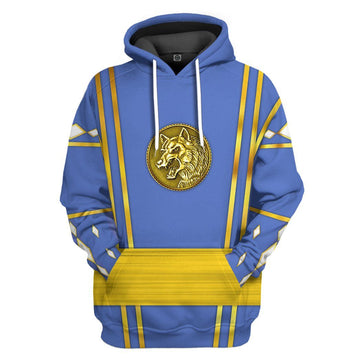 Gearhumans 3D Blue Ninja Mighty Morphin Power Rangers Custom Tshirt Hoodie Apparel
