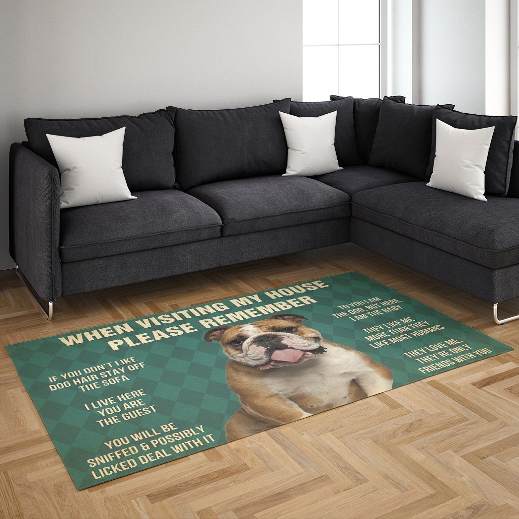 Gearhumans Gearhuman 3D Bulldog Dog Carpet GV240316 Square Carpet