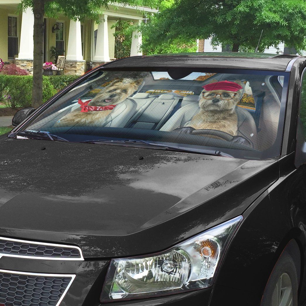 Gearhumans Gearhuman 3D Cairn Terrier Dog Auto Car Sunshade GV11036 Auto Sunshade