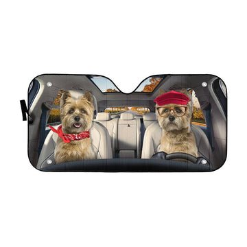 Gearhumans 3D Cairn Terrier Dog Auto Car Sunshade