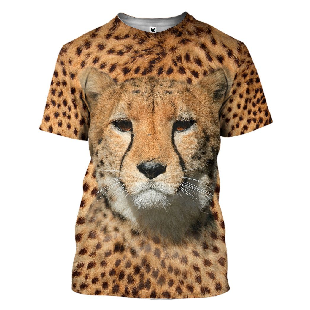 Gearhumans Gearhuman 3D Cheetah Front And Back Tshirt Hoodie Apparel GV19037 3D Apparel T-Shirt S