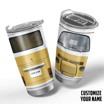 Gearhumans 3D Classic Campervan Custom Name Design Vacuum Insulated Tumbler