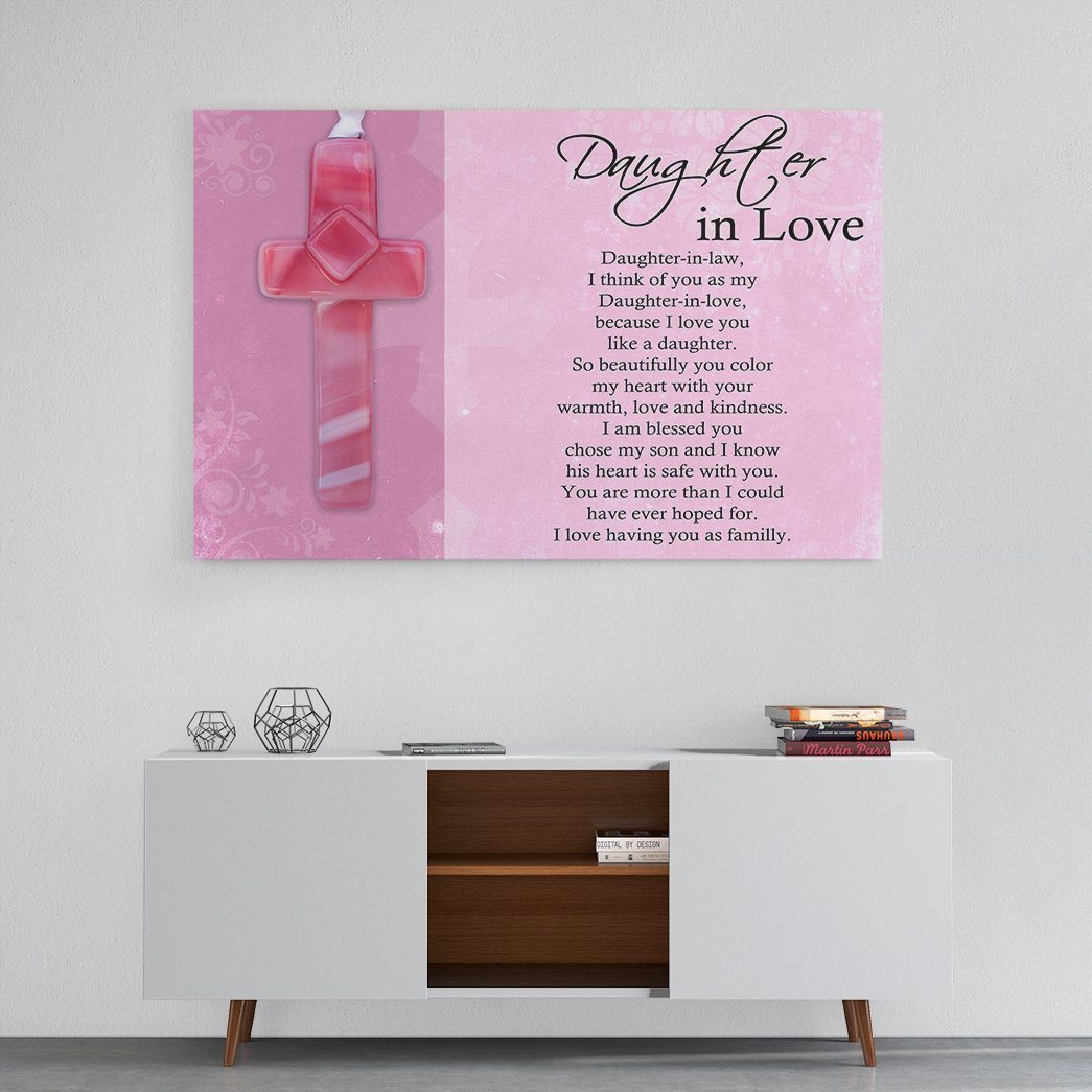 Gearhumans Gearhuman 3D Cross For Daughter In Law Mothers Day Gift Custom Canvas GW220316 Canvas