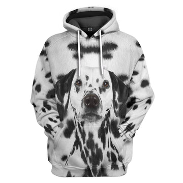 Gearhumans 3D Dalmatian Dog Front And Back Tshirt Hoodie Apparel