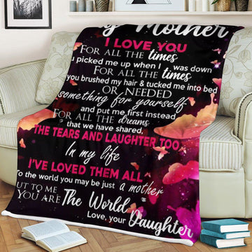 Gearhumans 3D Daughter To Mom Butterfly Blanket