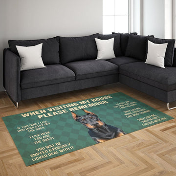 Gearhumans 3D Dobermann Pinscher Dog Carpet