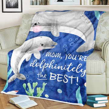 Gearhumans 3D Dolphin To My Mom Blanket