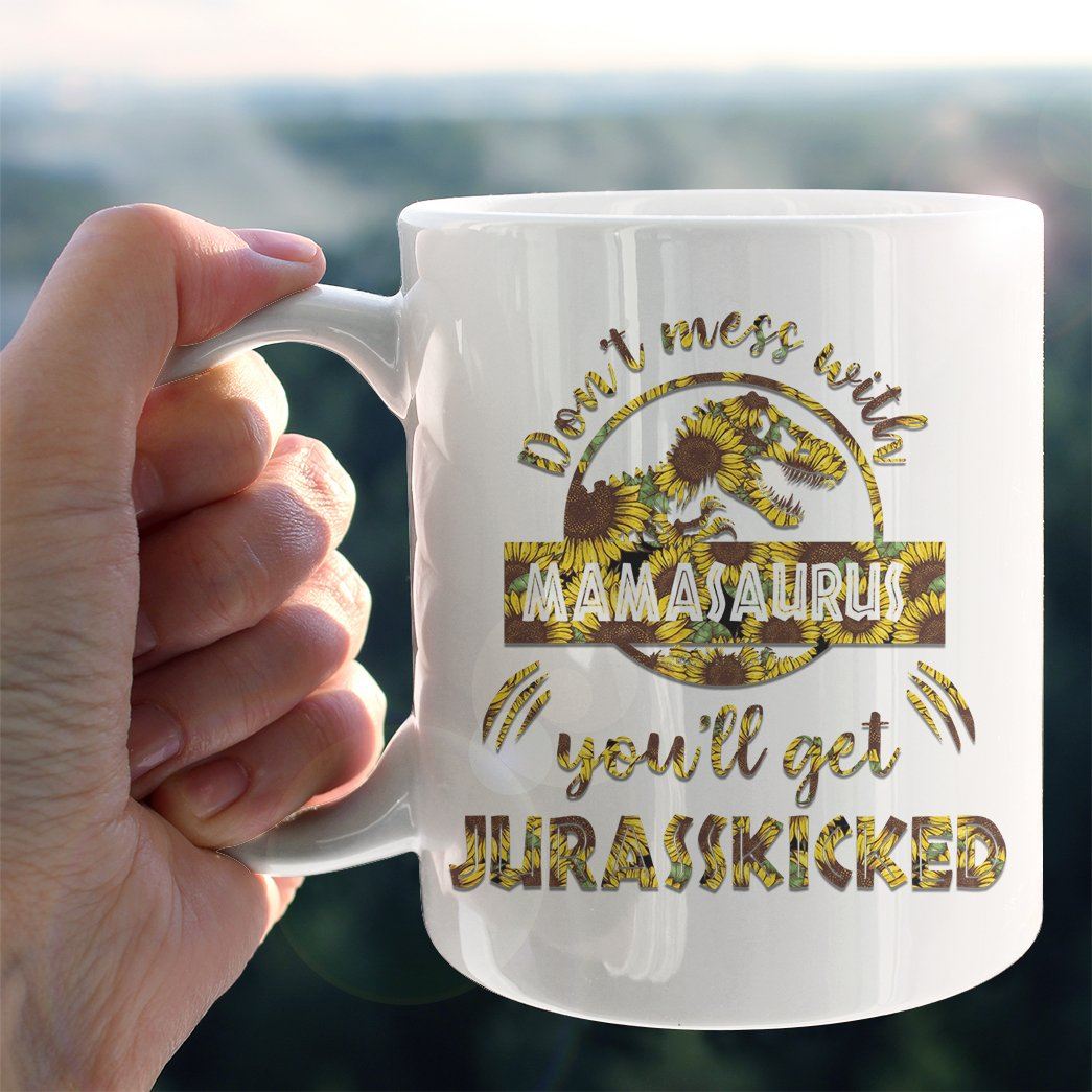 Gearhumans Gearhuman 3D Dont Mess With Mamasaurus Mothers Day Gift Custom Name Mug GW230316 Mug