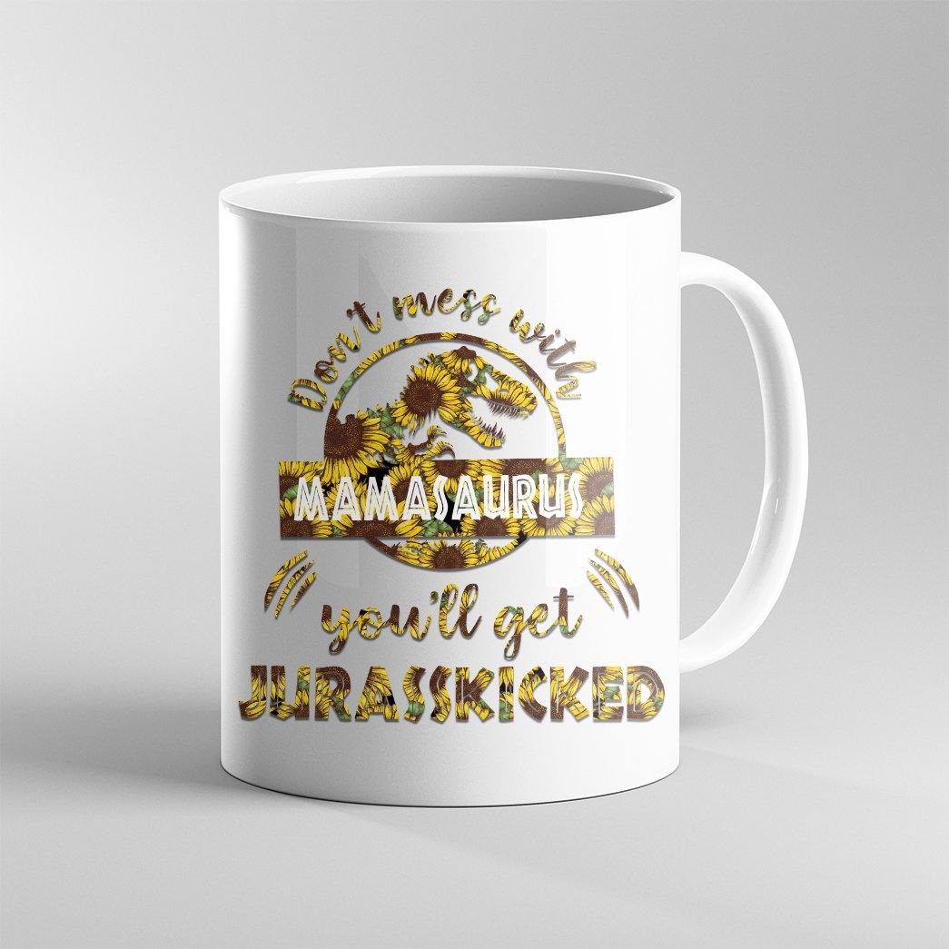Gearhumans Gearhuman 3D Dont Mess With Mamasaurus Mothers Day Gift Custom Name Mug GW230316 Mug