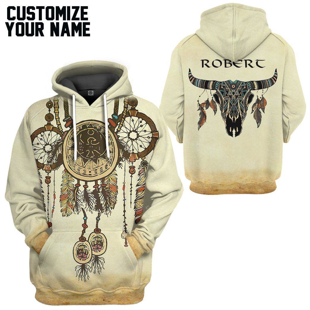 Gearhumans 3D Dreamcatcher Native American Custom Name Tshirt Hoodie A