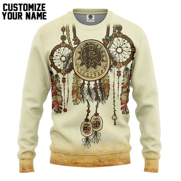 Gearhumans 3D Dreamcatcher Native American Custom Name Tshirt Hoodie Apparel