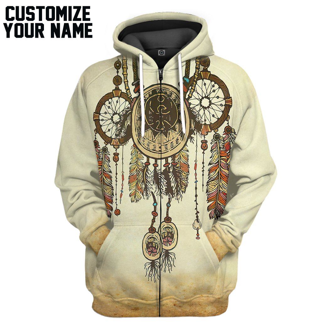 Gearhumans 3D Dreamcatcher Native American Custom Name Tshirt Hoodie A