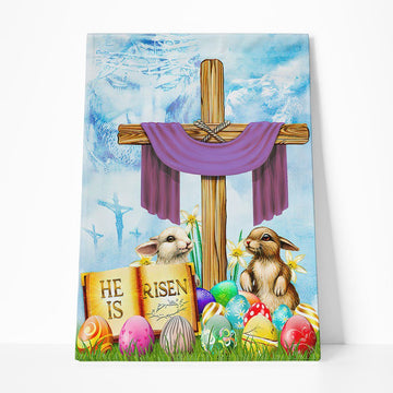 Gearhumans 3D Easter Day He Is Risen Custom Canvas