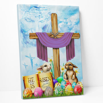 Gearhumans 3D Easter Day He Is Risen Custom Canvas