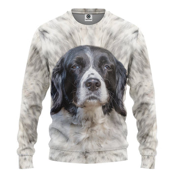 Gearhumans 3D English Springer Spaniel Dog Front And Back Tshirt Hoodie Apparel