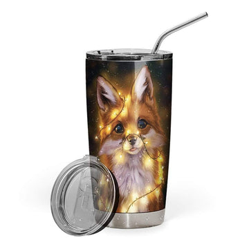 Gearhumans 3D Fairy Lights Design Vacuum Insulated Glitter Tumbler