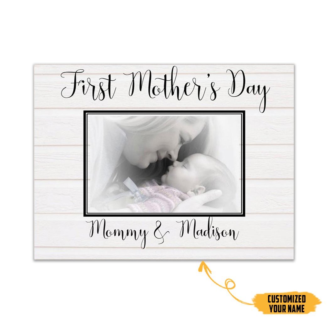 Gearhumans Gearhuman 3D First Mothers Day Custom Name Canvas GJ300302 Canvas 1 Piece Non Frame M