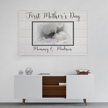 Gearhumans 3D First Mothers Day Custom Name Canvas