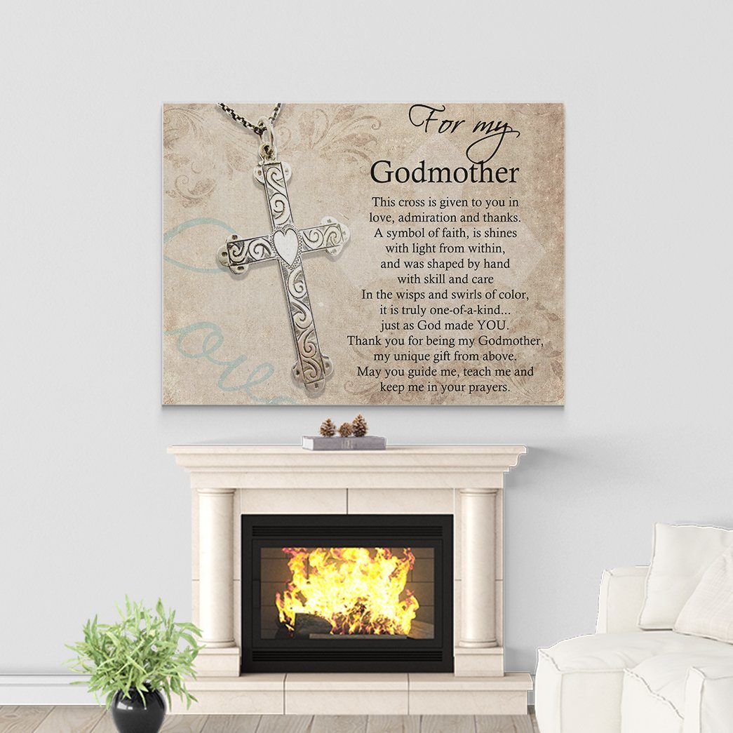Gearhumans Gearhuman 3D For My Godmother Mothers Day Gift Custom Canvas GW220317 Canvas