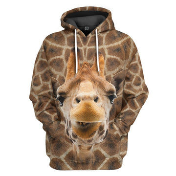 Gearhumans 3D Giraffe Front And Back Tshirt Hoodie Apparel