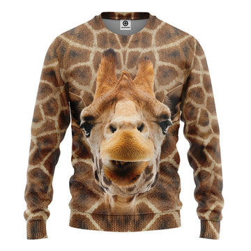 Gearhumans 3D Giraffe Front And Back Tshirt Hoodie Apparel