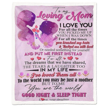 Gearhumans Gearhuman 3D Good Night and Sleep Tight To My Mom Blanket GJ020414 Blanket Blanket M(51''x59'')
