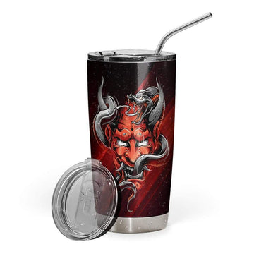 Gearhumans 3D Hannya Demon Custom Name Design Vacuum Insulated Tumbler