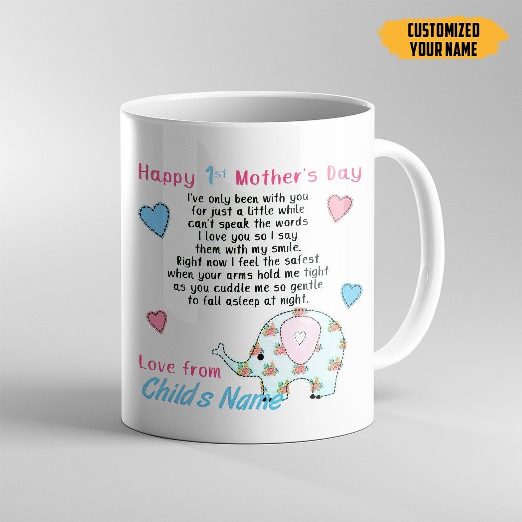 Gearhumans Gearhuman 3D Happy 1st Mothers Day Custom Name Mug GJ020404 Mug 11oz