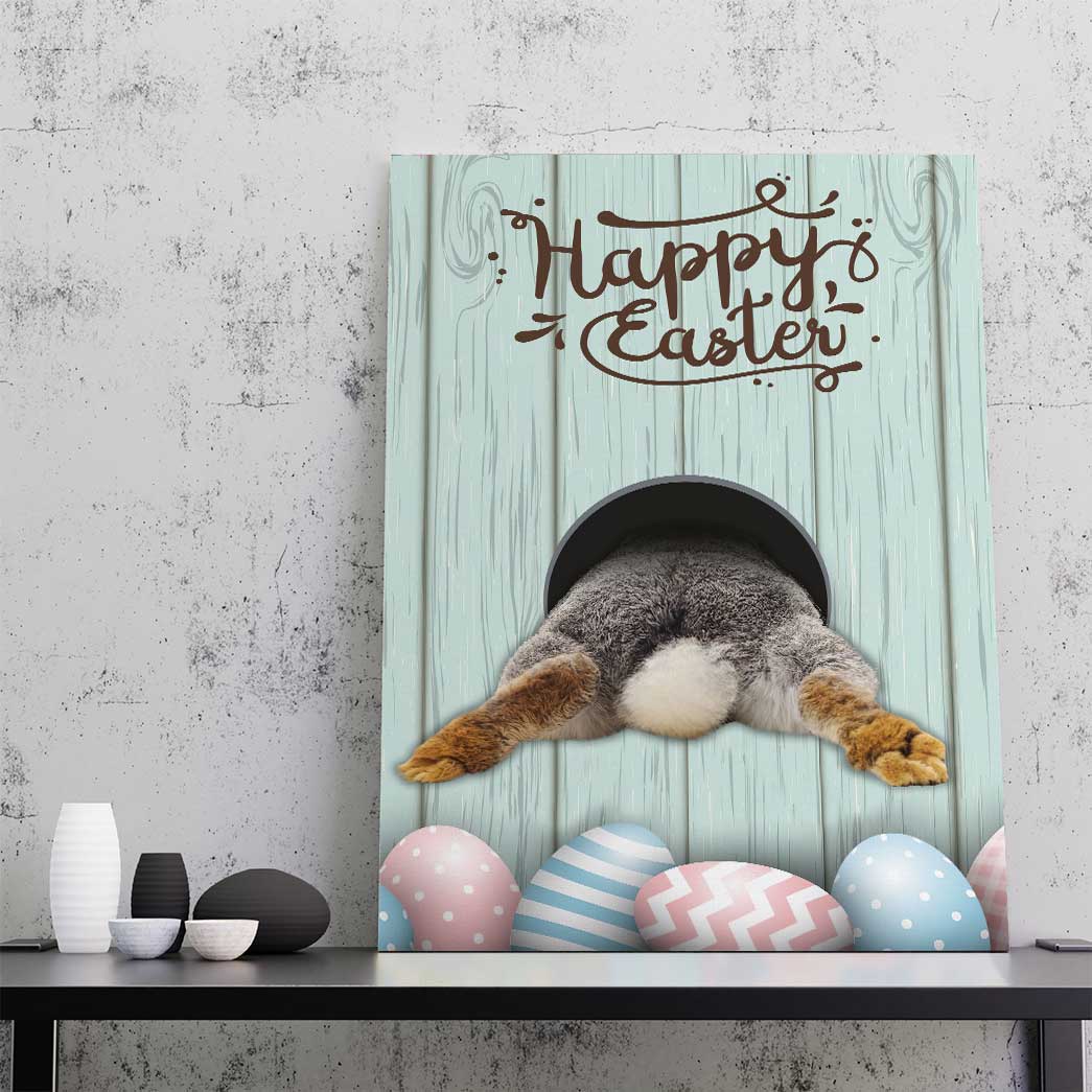 Gearhumans Gearhuman 3D Happy Easter Bunny Custom Canvas GW17039 Canvas