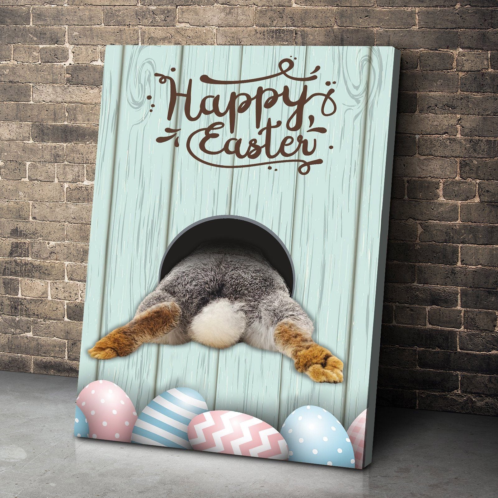 Gearhumans Gearhuman 3D Happy Easter Bunny Custom Canvas GW17039 Canvas