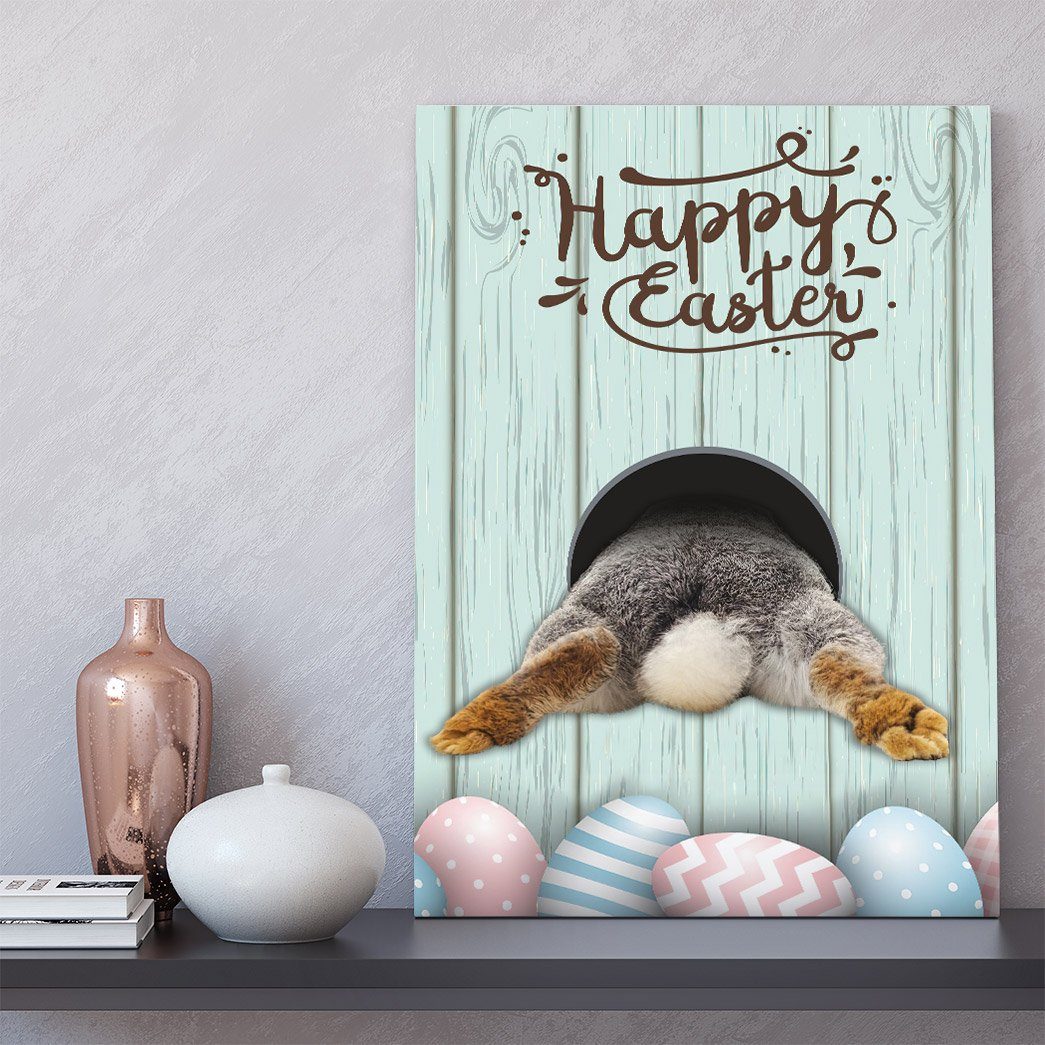 Gearhumans Gearhuman 3D Happy Easter Bunny Custom Canvas GW17039 Canvas