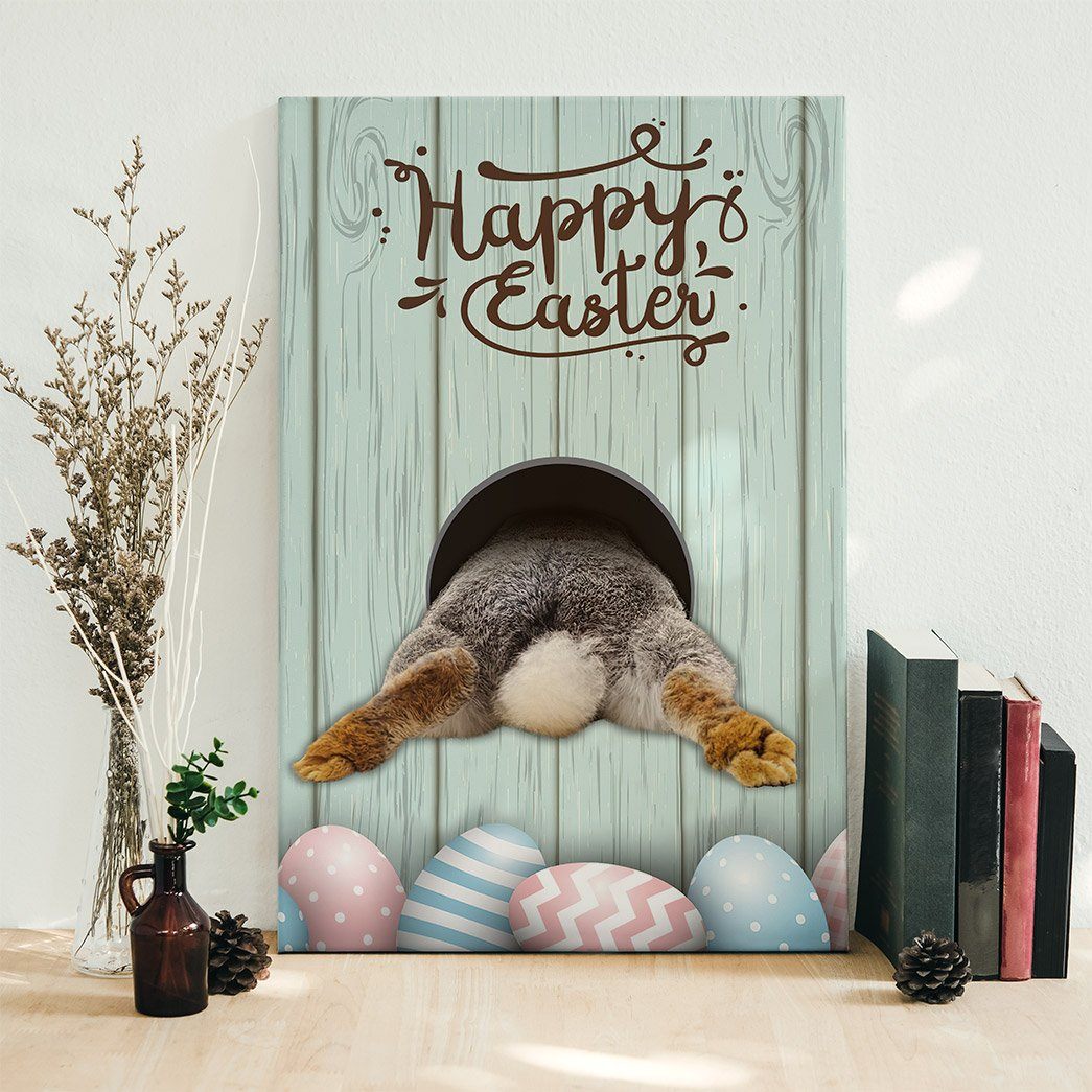 Gearhumans Gearhuman 3D Happy Easter Bunny Custom Canvas GW17039 Canvas