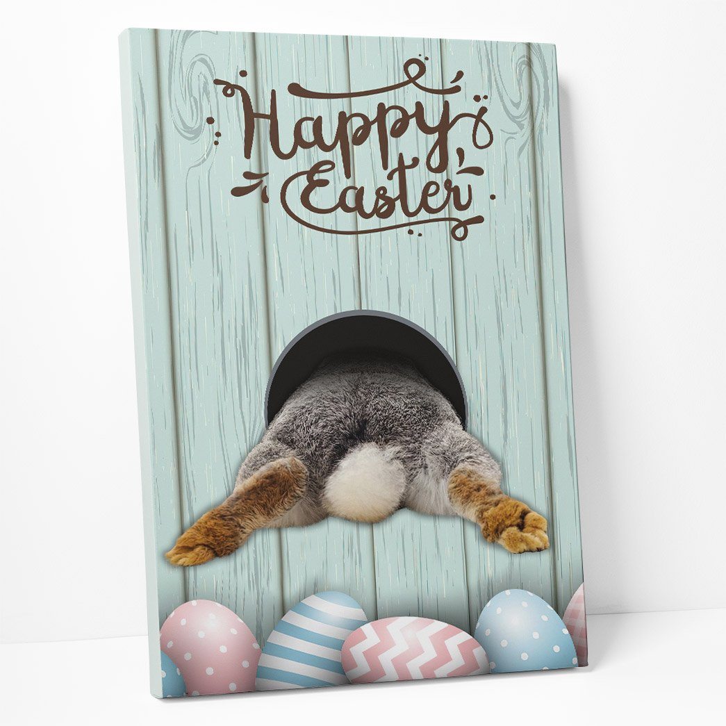 Gearhumans Gearhuman 3D Happy Easter Bunny Custom Canvas GW17039 Canvas