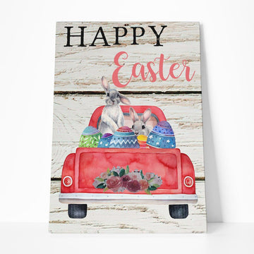 Gearhumans 3D Happy Easter Bunny Truck Custom Canvas